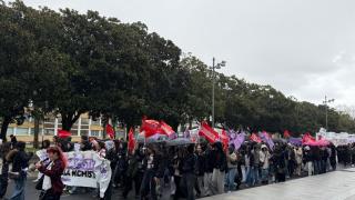 Movilización convocada por el Sindicato de Estudiantes con motivo del Día Internacional de la Mujer