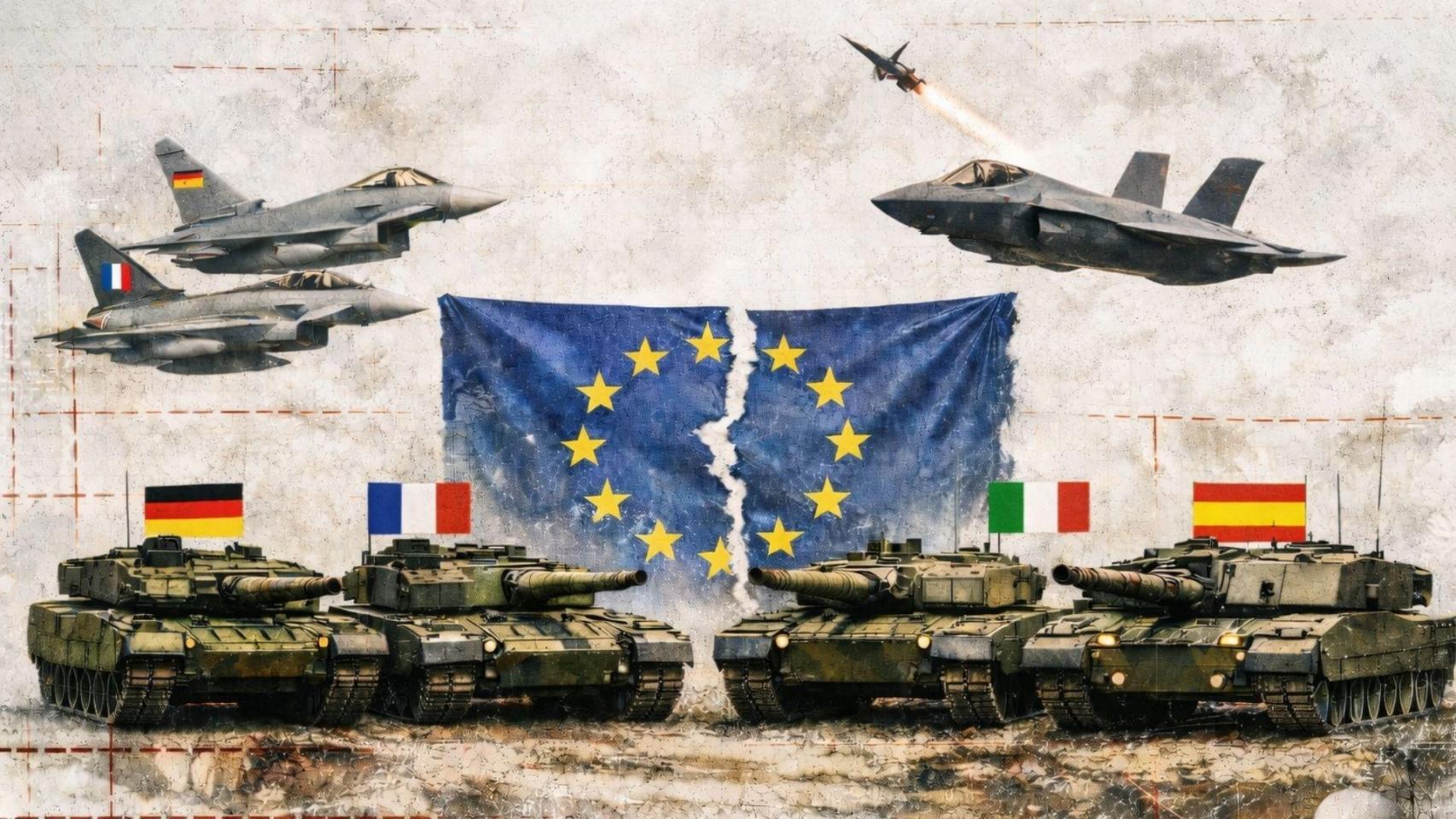 Diferentes sistemas de armas utilizados por la Unión Europea.