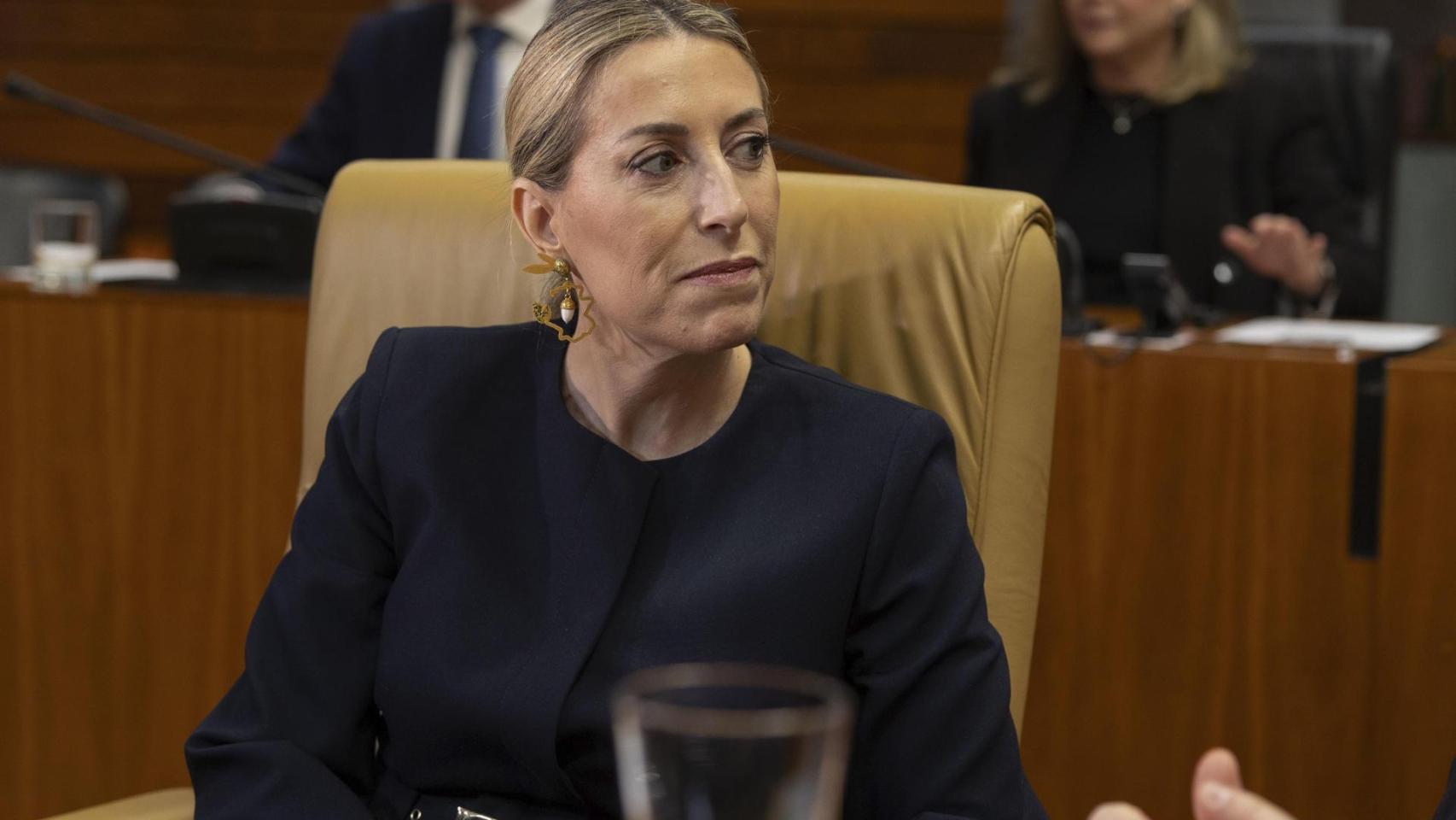 La presidenta extremeña en funciones, María Guardiola, este viernes.