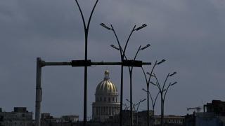 The National Capitol of Cuba during a massive blackout in much of the country