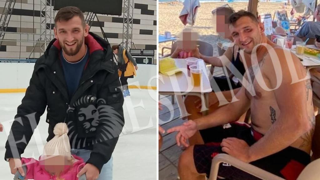 Michal Malý junto a su hija y su familia.