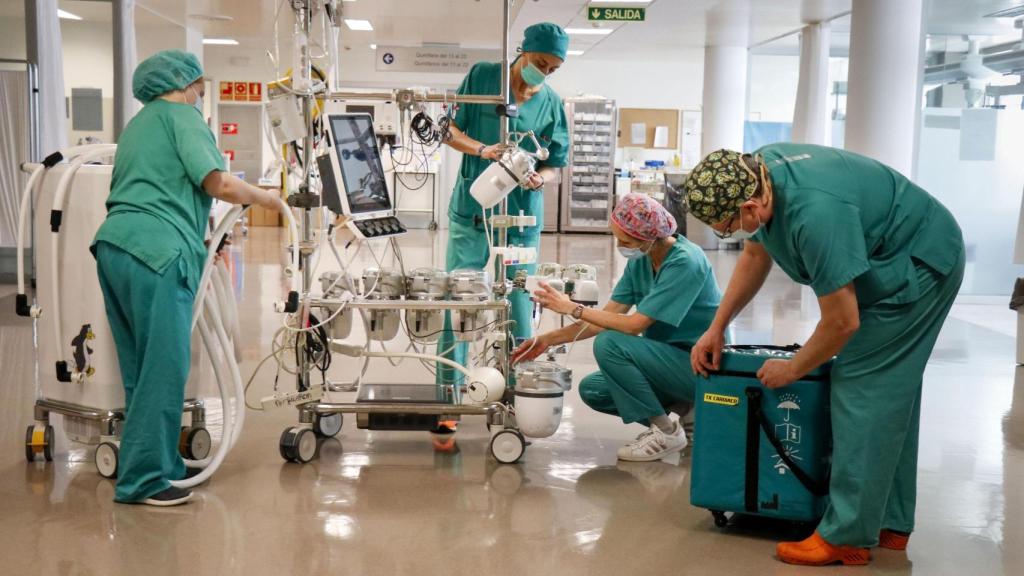 Llegada de órganos para el comienzo de trasplantes en el Hospital La Fe (Valencia)