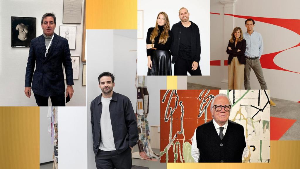 Los cinco galeristas entrevistados. Collage: Ruben Vique