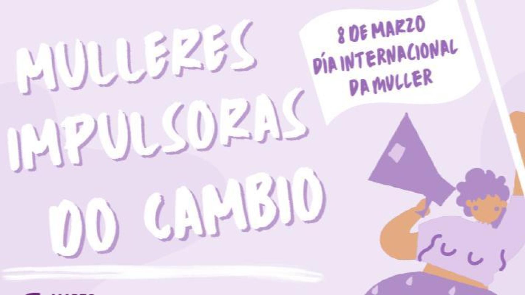 Cartel de la programación por el 8M de Arteixo