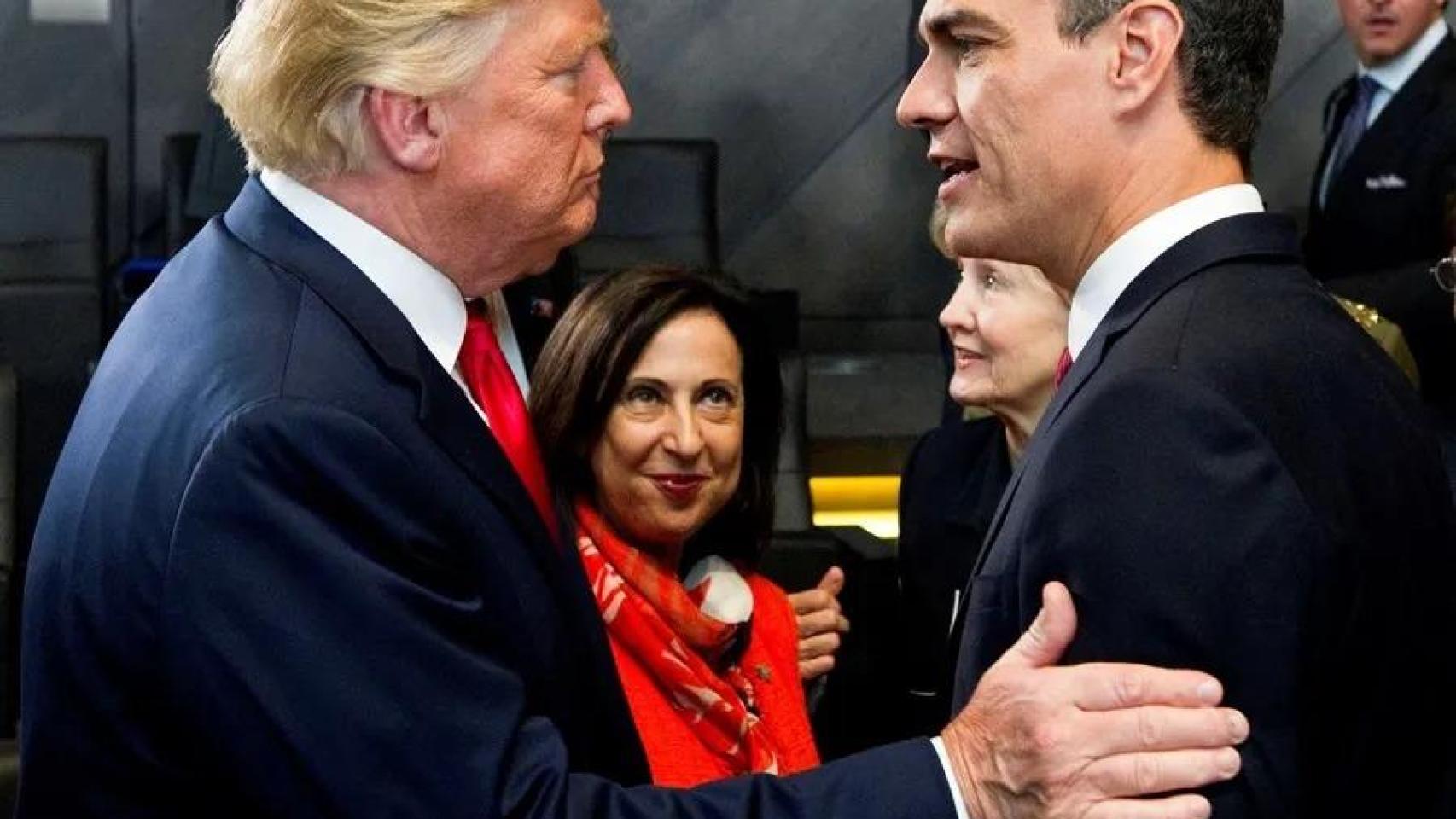 El primer encuentro entre Pedro Sánchez y Donald Trump, en la cumbre de la OTAN de 2018 en Bruselas.
