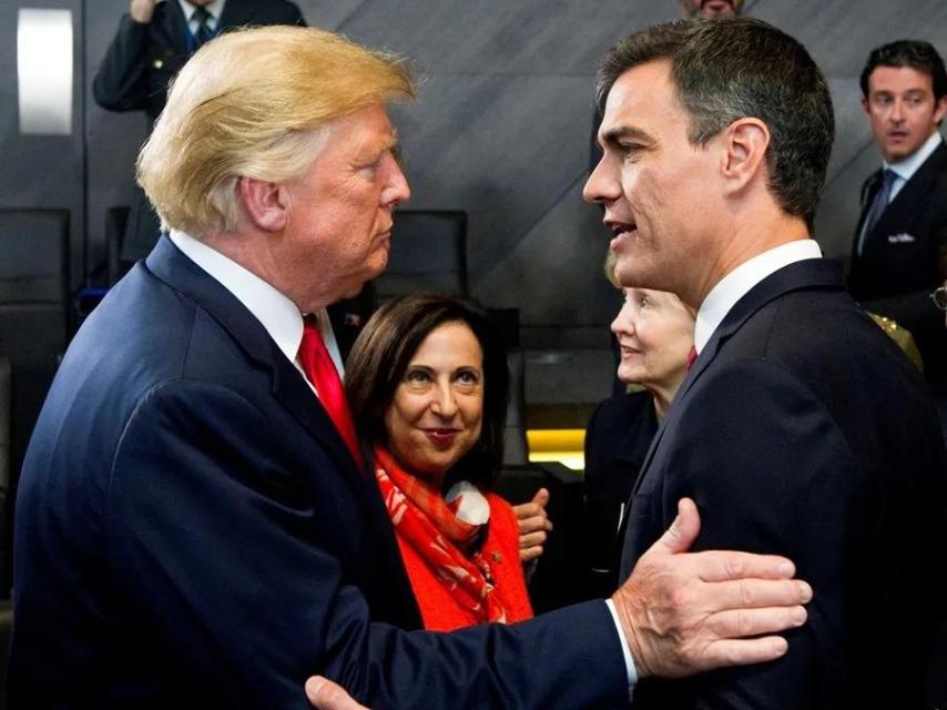 El primer encuentro entre Pedro Sánchez y Donald Trump, en la cumbre de la OTAN de 2018 en Bruselas.