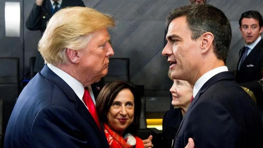 El primer encuentro entre Pedro Sánchez y Donald Trump, en la cumbre de la OTAN de 2018 en Bruselas.