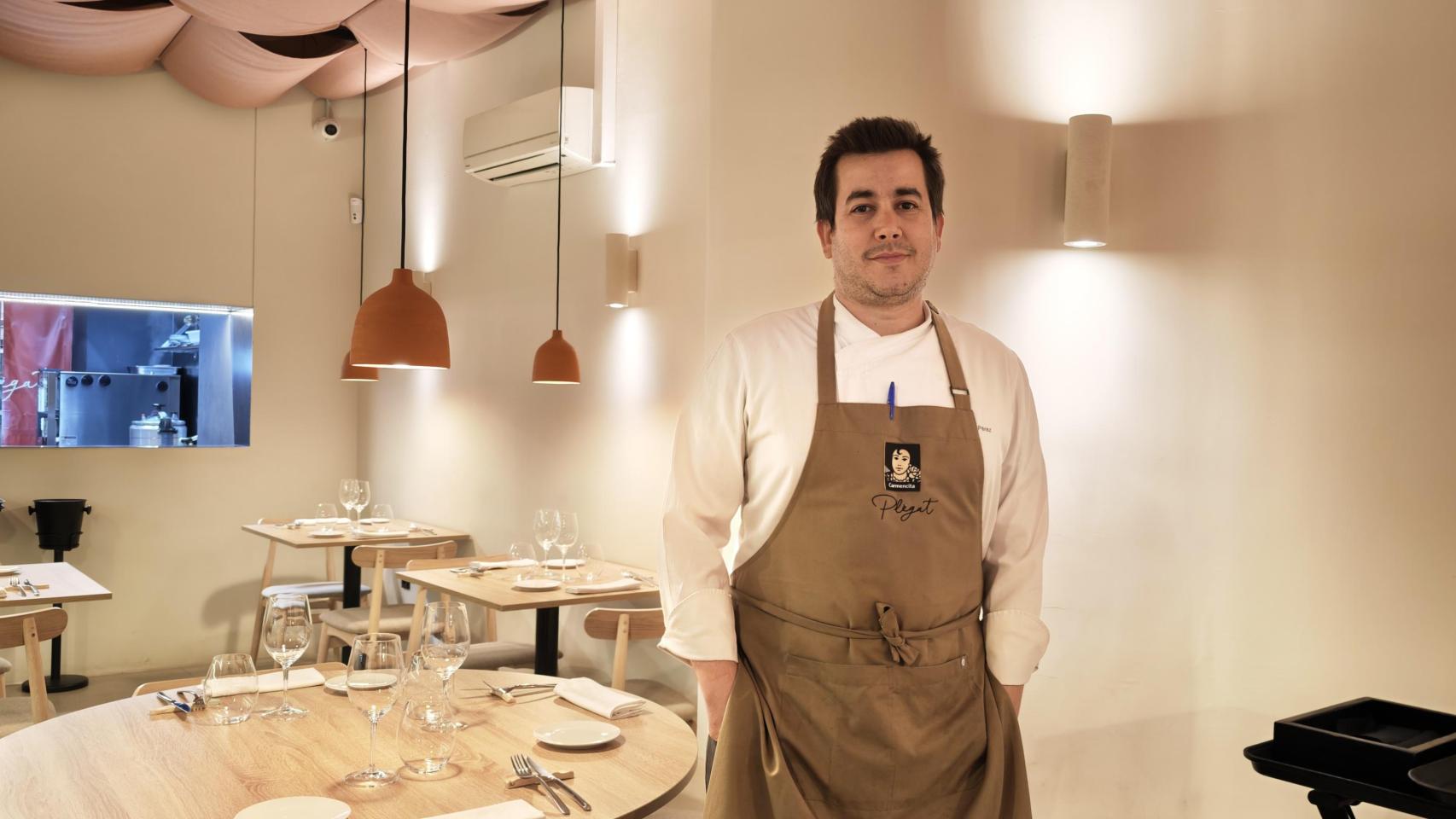 Nanín Pérez, este viernes en su restaurante Plëgat de Alicante.