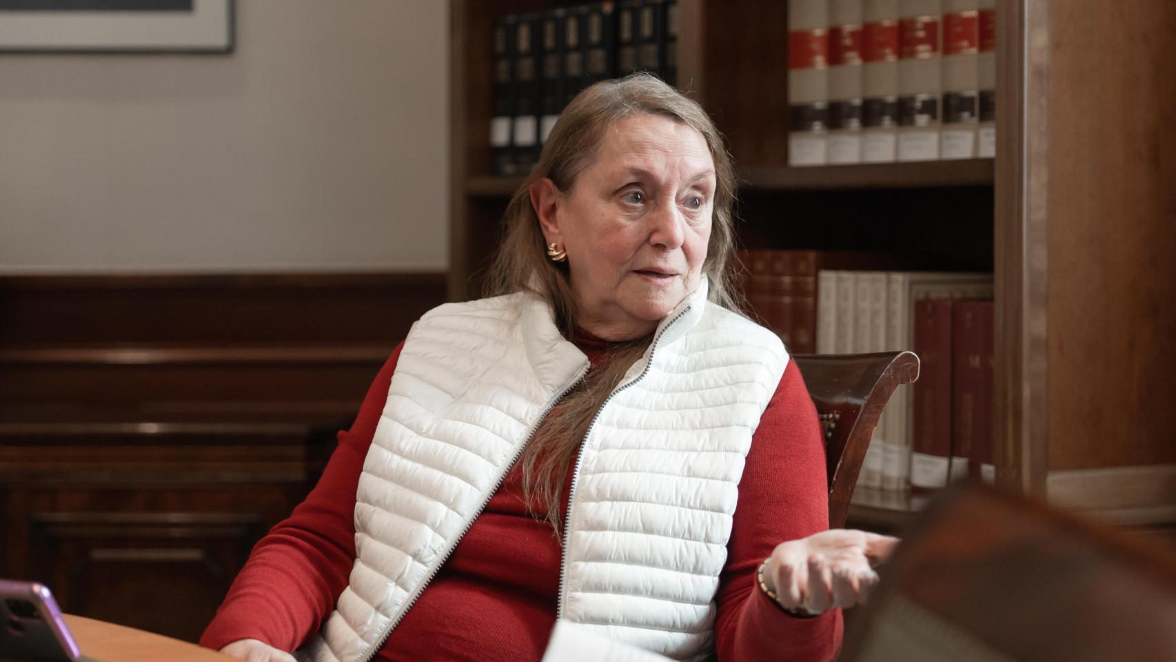 Amelia Valcárcel, charlando con EL ESPAÑOL.