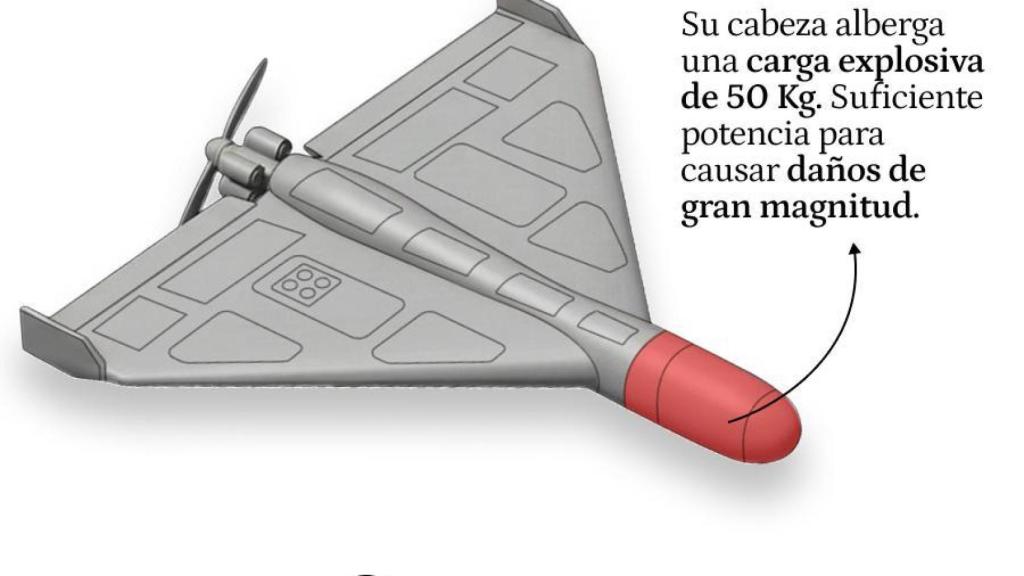 El dron iraní Shahed-136.
