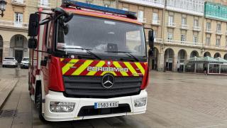 Un vehículo de Bomberos en A Coruña.