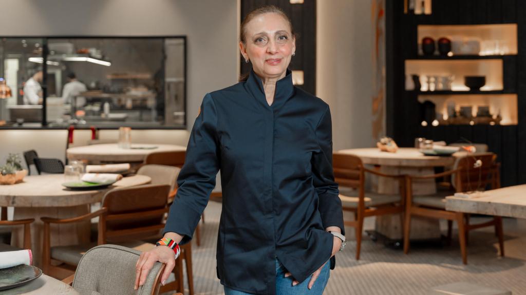 Inmaculada Núñez en su restaurante Omeraki.