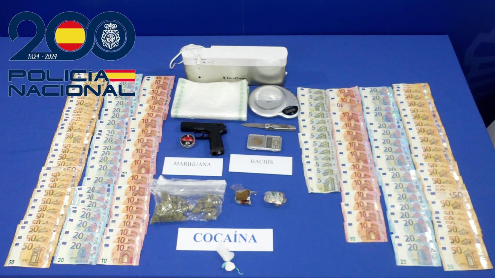 Material intervenido por la Policía Nacional.