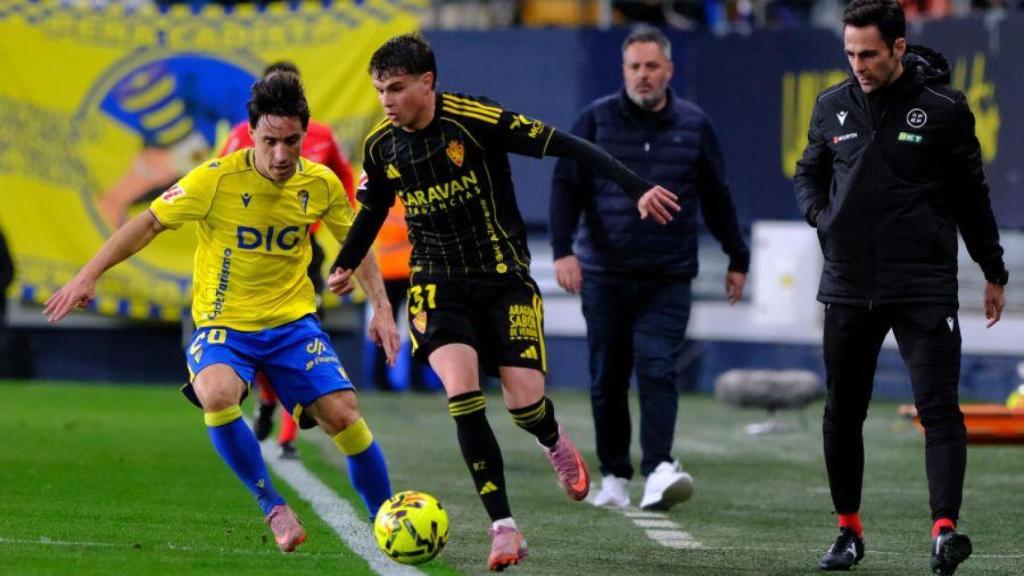 Hugo Pinilla, en el Cádiz - Real Zaragoza