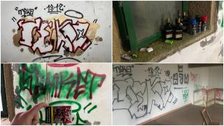 Imágenes de las pintadas.