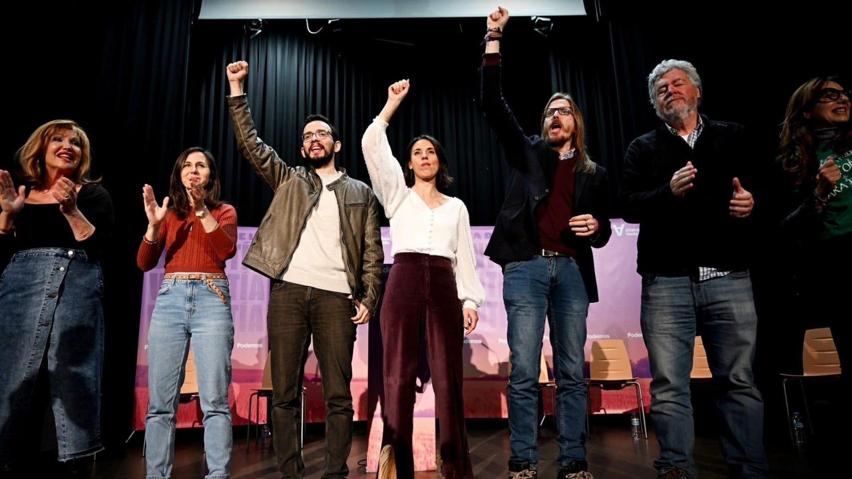 El acto central de Podemos que se ha desarrollado en Valladolid con Belarra y Montero.