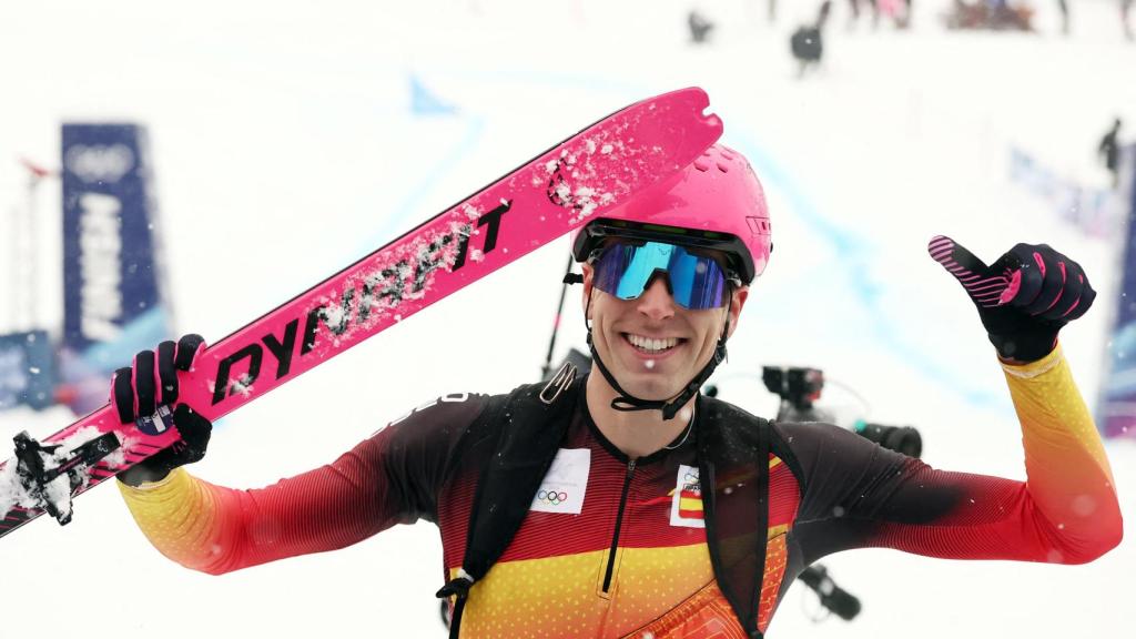 Oriol Cardona celebra su oro olímpico.