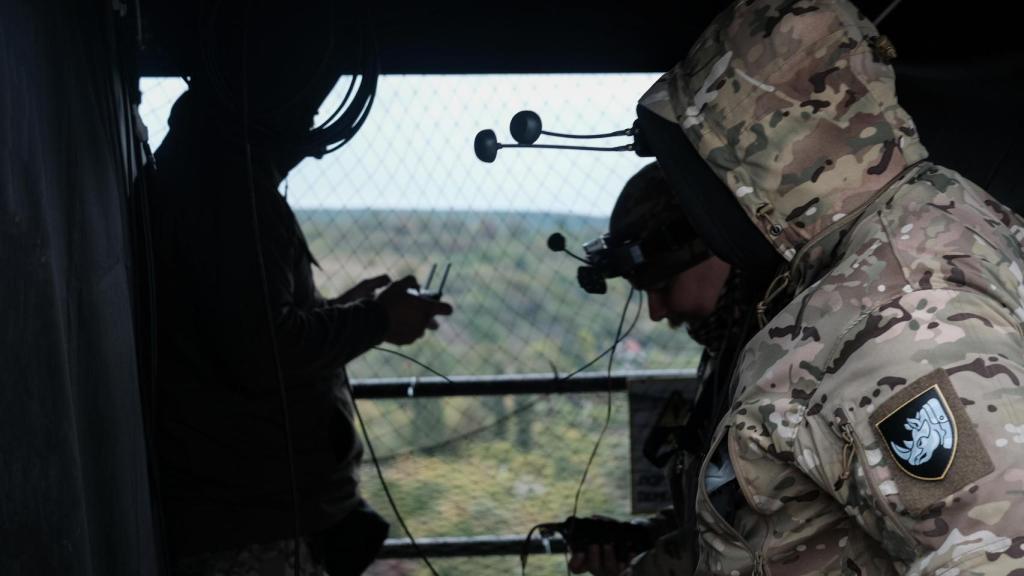Ukrainian pilots from different brigades operate their drones during an unmanned aerial vehicle tournament held last fall in western Ukraine