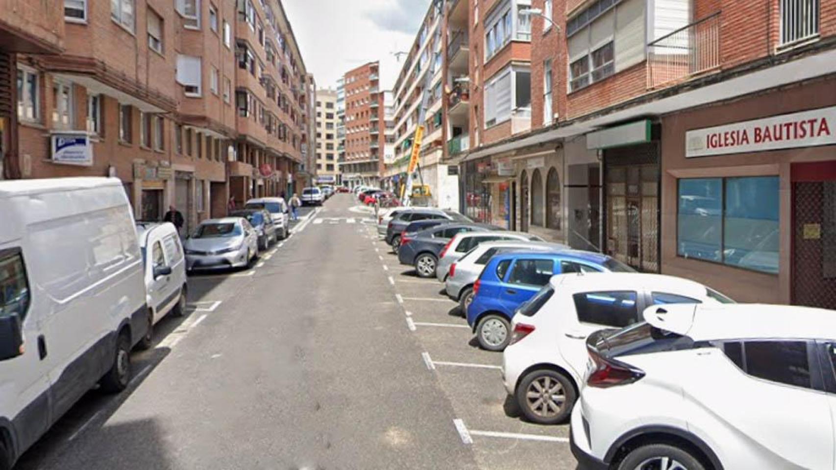 Calle Casañe en Palencia, donde se ha producido la agresión.