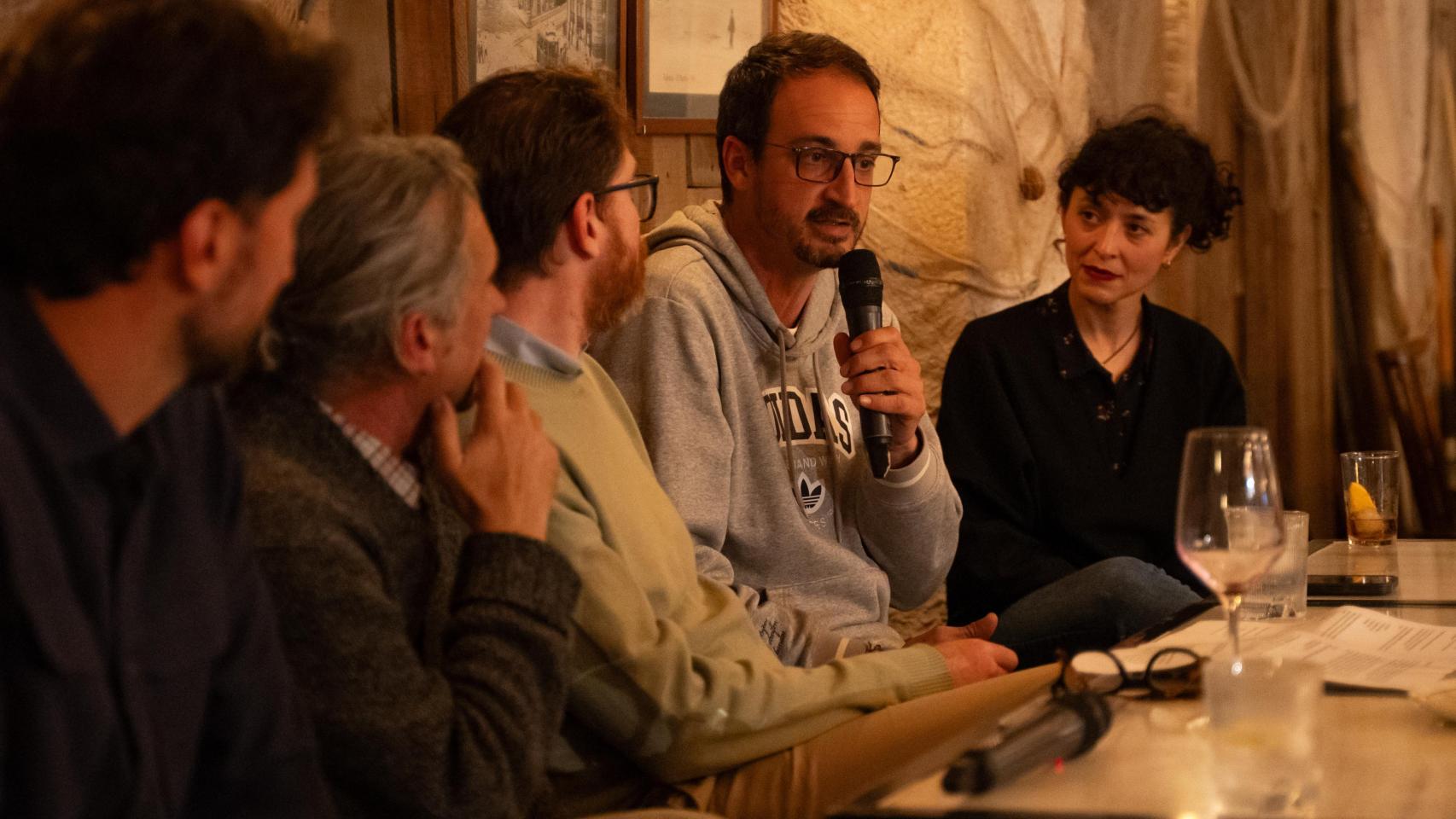 Carlos, Enric, Nando y Alba, agricultores valencianos, en Casa Pescadores. EE