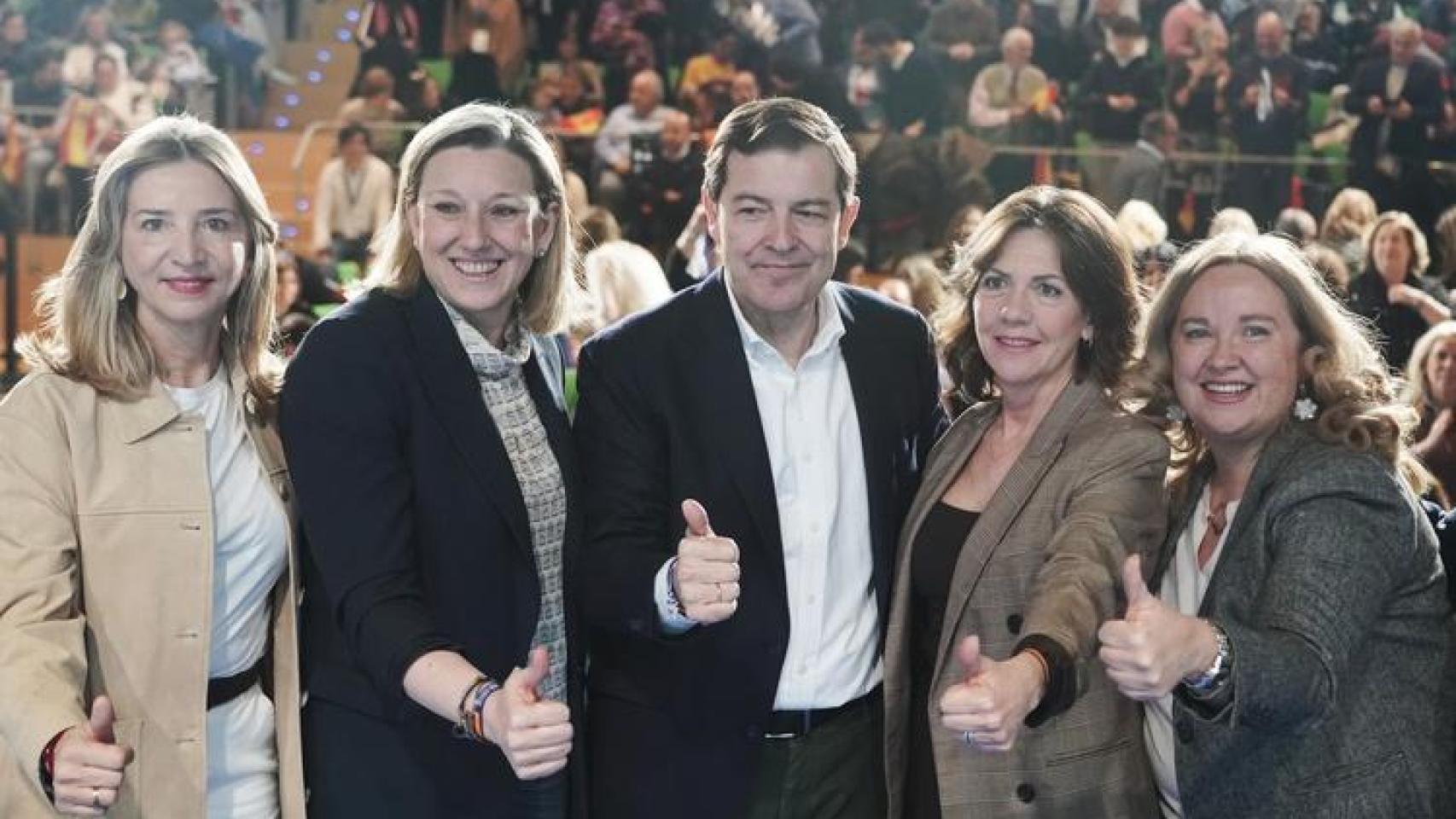 Alfonso Fernández Mañueco en un acto por el Día Internacional de la Mujer en Burgos.
