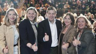 Alfonso Fernández Mañueco en un acto por el Día Internacional de la Mujer en Burgos.