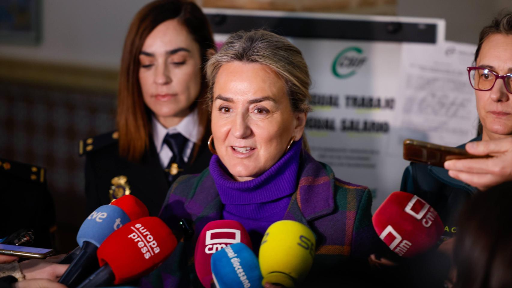 Milagros Tolón en el acto del 8M de la Delegación del Gobierno en Toledo.