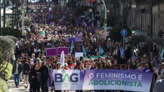 Manifestación feminista en Vigo por el 8M