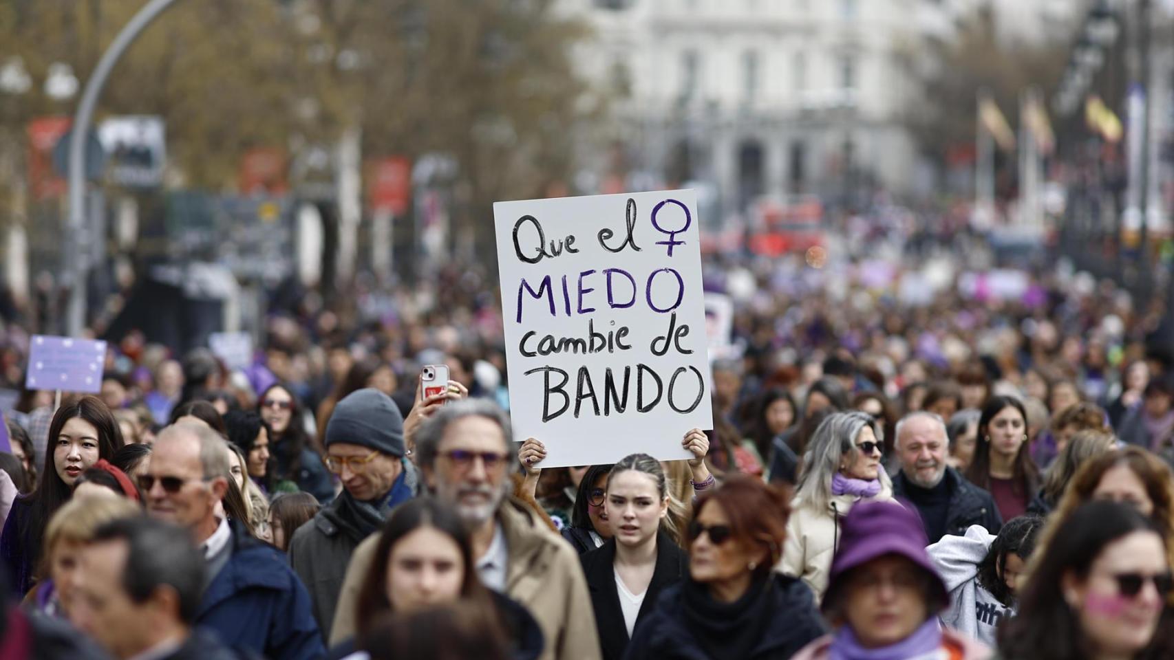 Manifestación organizada por el Movimiento Feminista de Madrid.