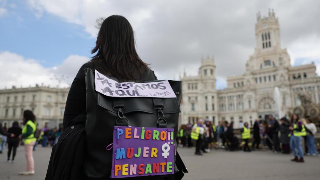 Detalle del cartel de una manifestante.