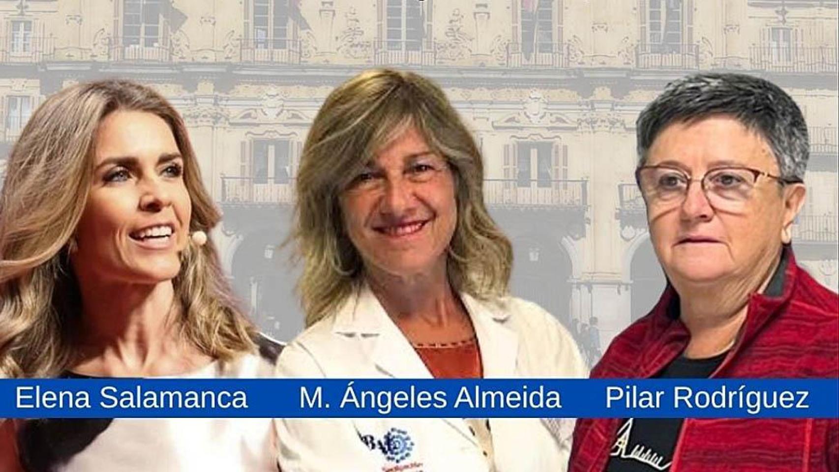 Elena Salamanca, María Ángeles Almeida y Pilar Rodríguez.