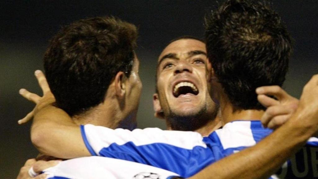 Celebración de uno de los goles.