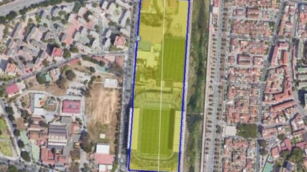 Detalles de las tres ubicaciones que se analizan para la Nueva Rosaleda de Málaga.