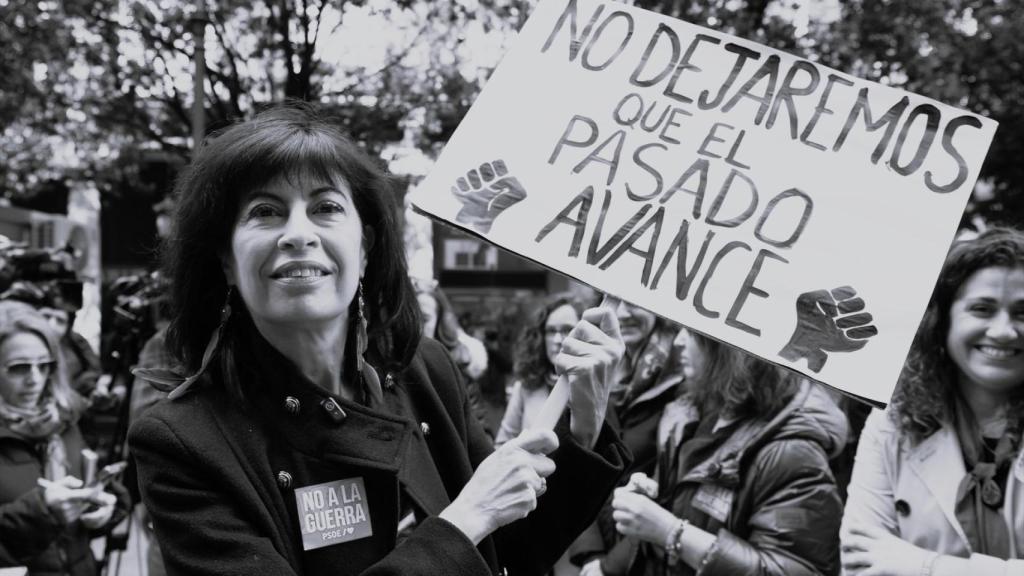 La ministra de Igualdad en la manifestación de este 8-M en Valladolid.