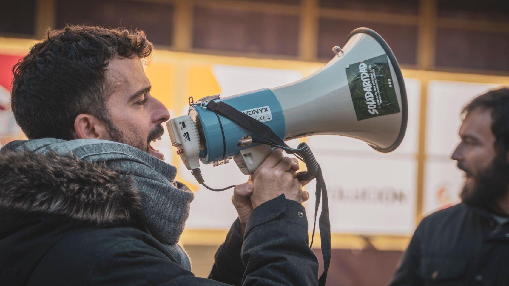 Carlos H. Quero, portavoz nacional de Vivienda de Vox, en un acto del partido.