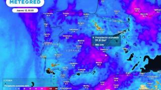 Precipitación acumulada del lunes al miércoles. Foto: Meteored.