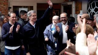 El presidente del Partido Popular, Alberto Núñez Feijóo, en una imagen de este domingo en Tordesillas (Valladolid).