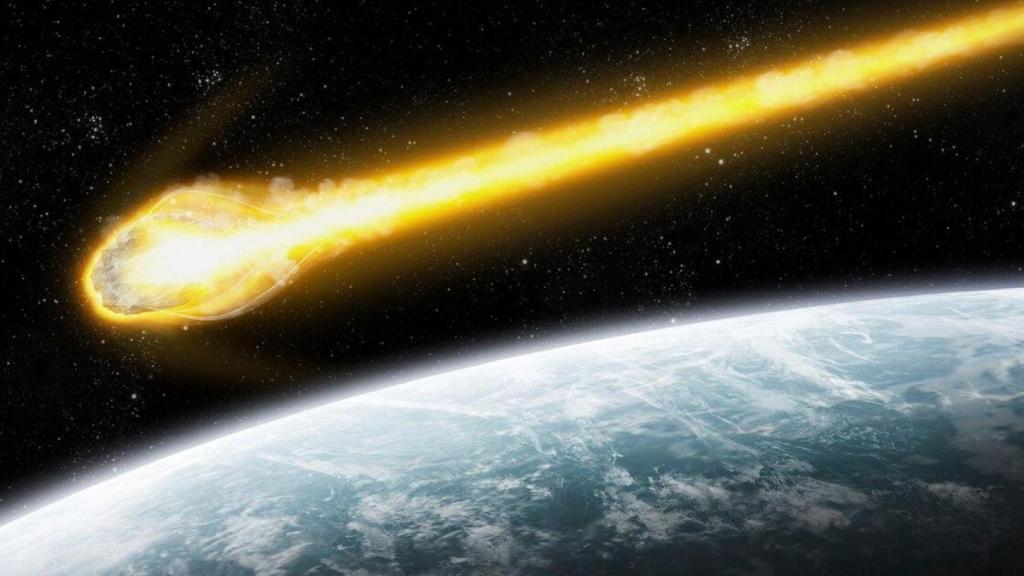Recreación de un asteroide.