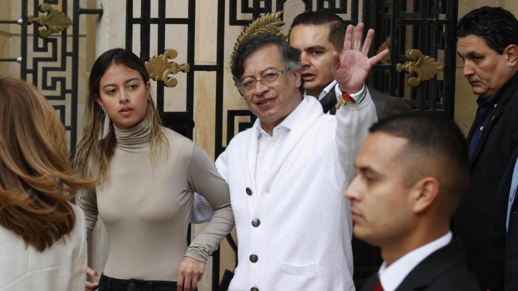 Gustavo Petro este domingo tras votar en las elecciones de Colombia.