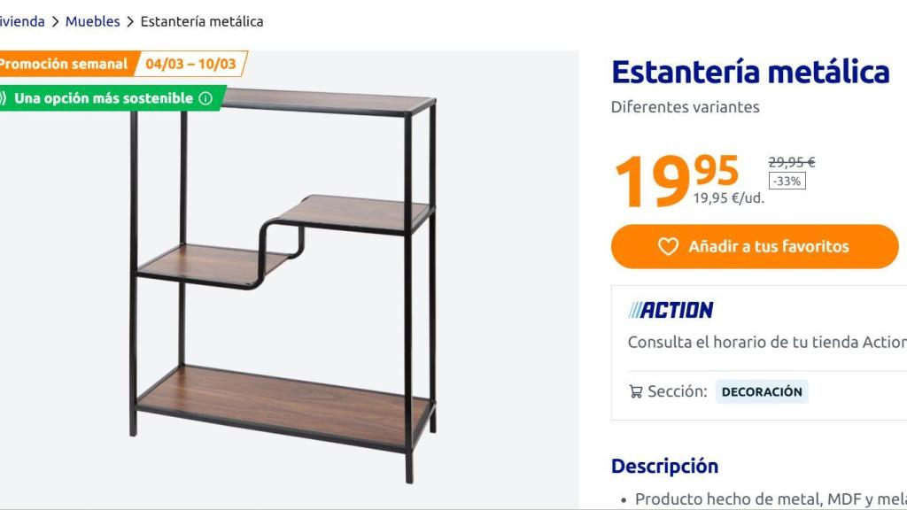 Estantería metálica.