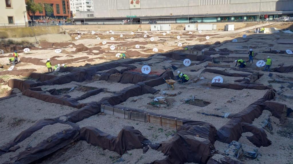 Yacimiento arqueológico de San Esteban durante el inicio de la Fase I de rehabilitación