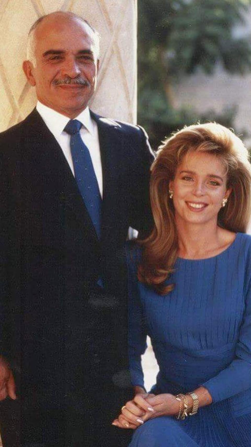 Noor de Jordania con su exmarido.