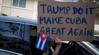 Cuban protesters in Miami call for the end of the communist dictatorship.