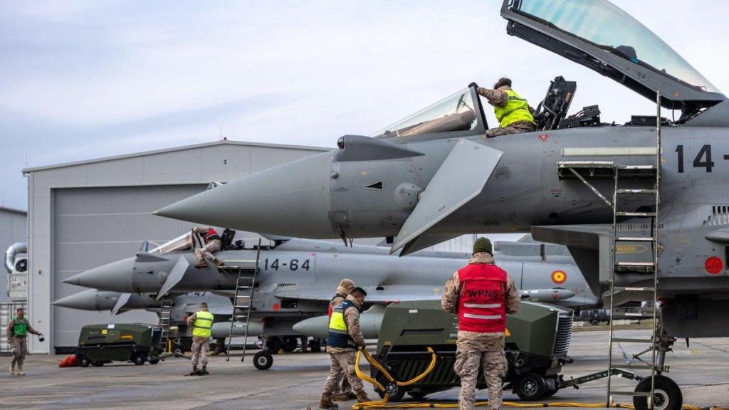 Cazas Eurofighter españoles en Rumanía
