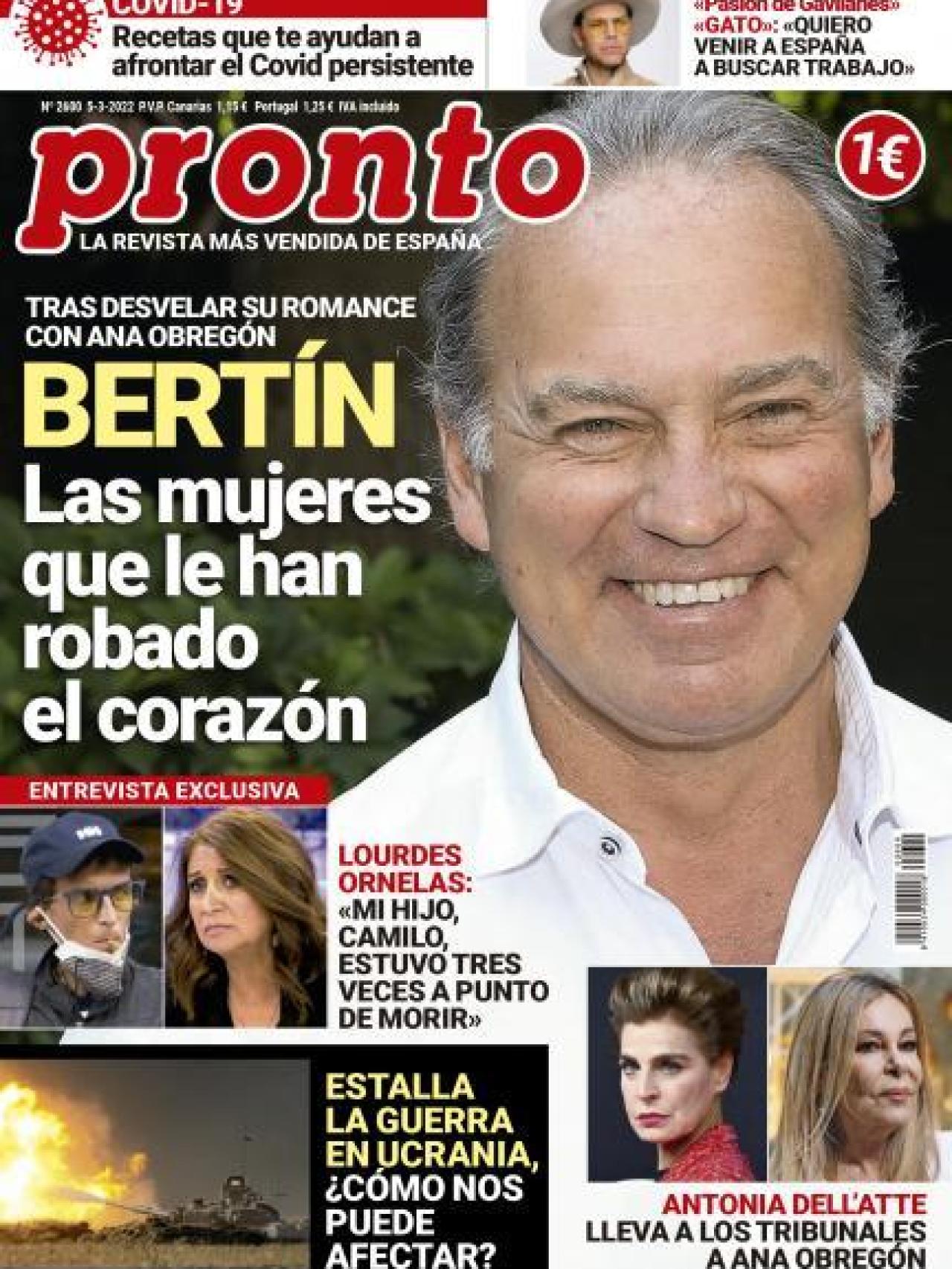 Una de las portadas de la edición en papel de 'Pronto'.
