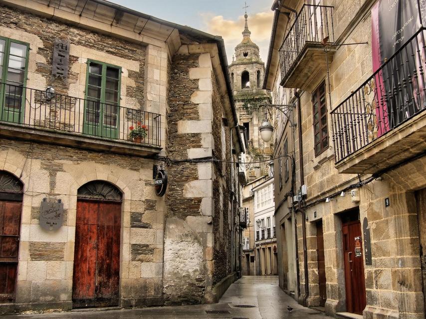 Las calles de Lugo, en Galicia.