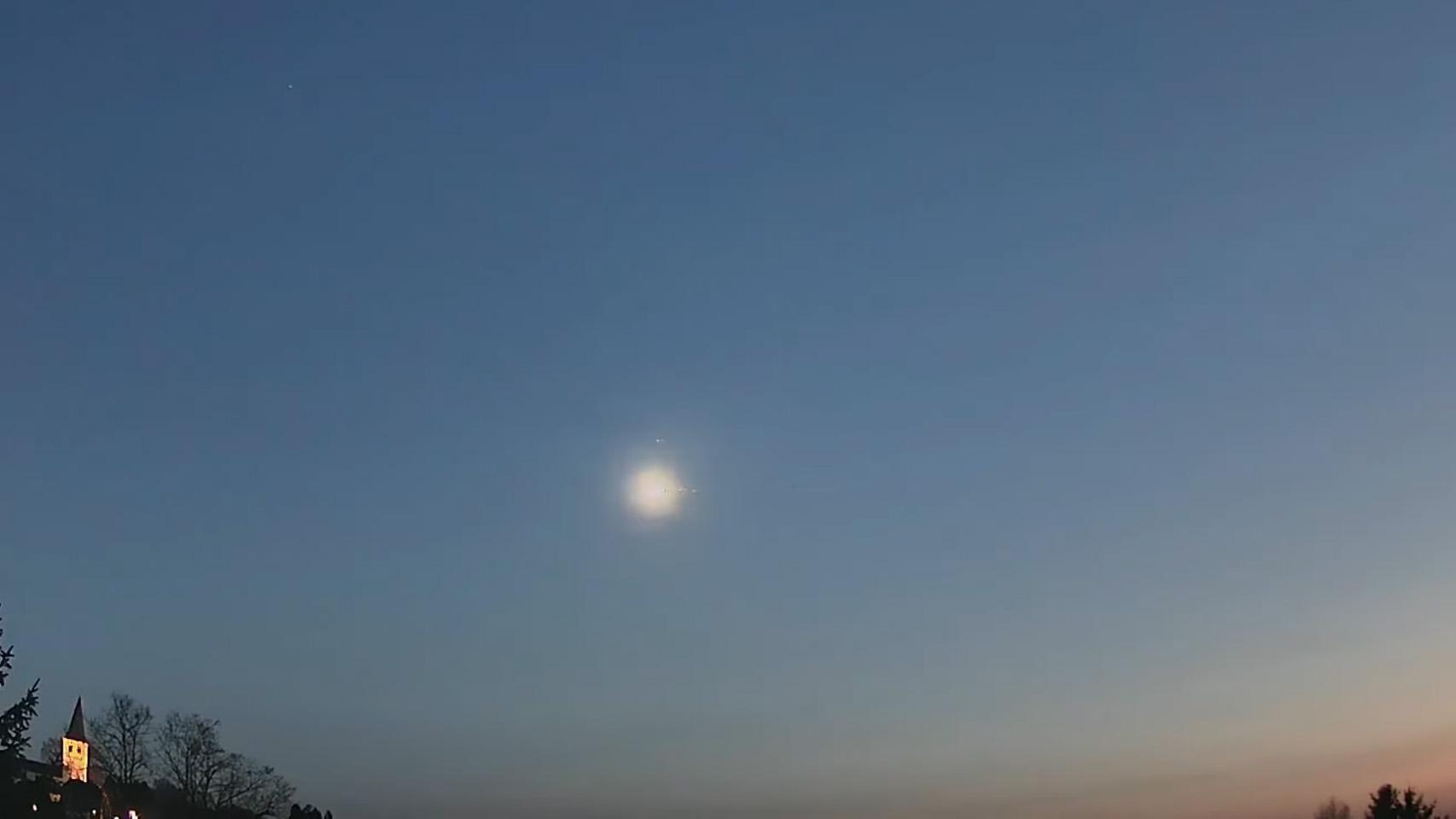 Bólido captado en el cielo de Alemania el pasado 8 de marzo.