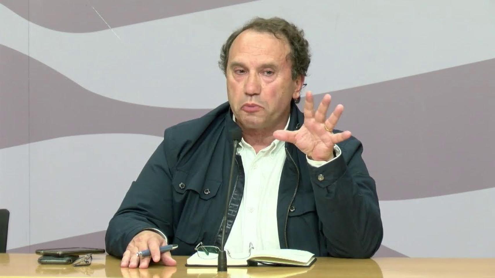 Jesús Lobera, en una rueda de prensa como director del Inaga