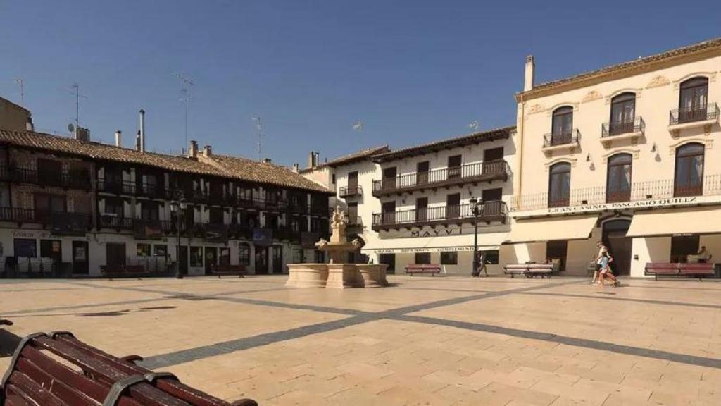 Plaza Mayor de Tarazona de la Mancha.