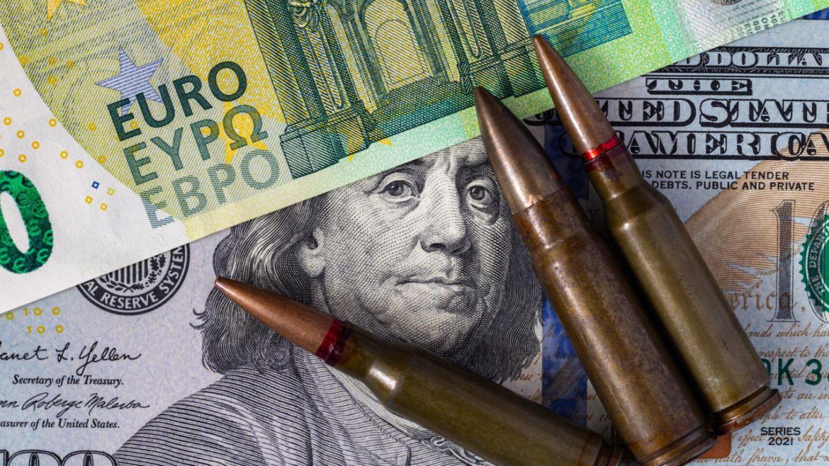 Dinero y balas.